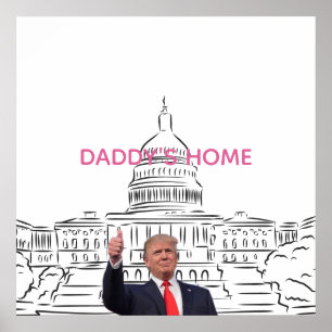 Póster Trump 2024 devuelve a Estados Unidos a casa de pap