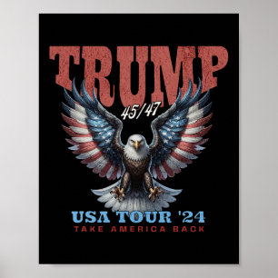 Póster Trump 2024 devuelve a Estados Unidos un concierto 