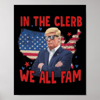 Póster Trump 2024 En El Clérigo Todos Hacemos Fam 45 47 E