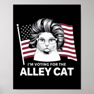 Póster Trump 2024 Estoy votando por el republicano gato c