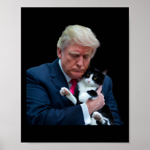 Póster Trump 2024 Gato Mega Funny Gato Trump