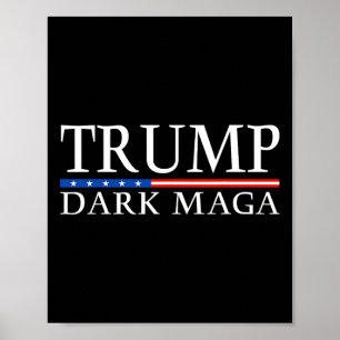 Póster Trump 2024 Mega presidente oscuro Donald Trump