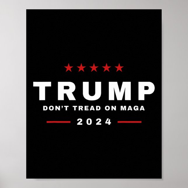 Póster Trump 2024 no se burla de la serpiente maga (Frente)