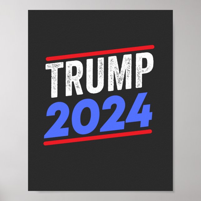 Póster Trump 2024 para la elección del presidente Donald  (Frente)