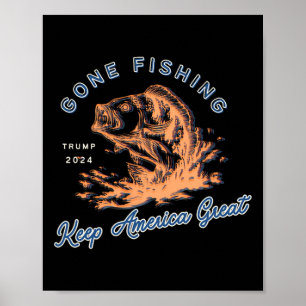 Póster Trump 2024 Pesca Divertida Trump 2024 Funny Sport