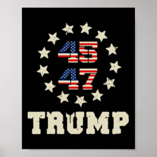 Póster Trump 2024 Qr 4547 Divertido baile de Trump