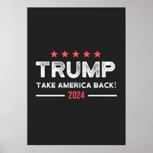 Póster Trump 2024: Recuperar a Estados Unidos