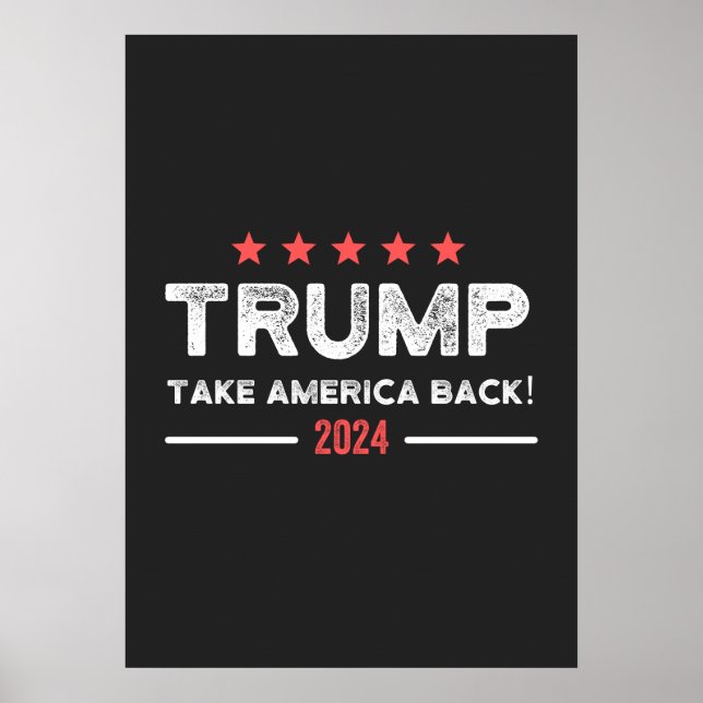 Póster Trump 2024: Recuperar a Estados Unidos (Frente)