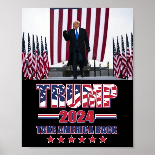 Póster Trump 2024: Recuperar a Estados Unidos (Frente)
