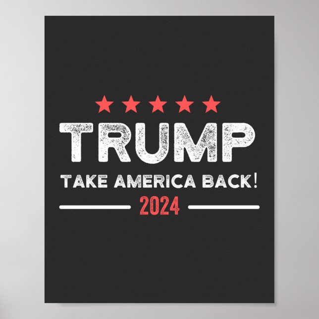 Póster Trump 2024: Recuperar a Estados Unidos (Frente)