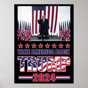 Póster Trump 2024: Recuperar a Estados Unidos