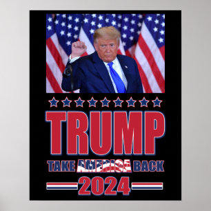 Póster Trump 2024: Recuperar a Estados Unidos