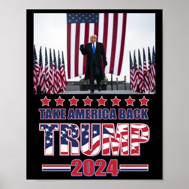 Póster Trump 2024: Recuperar a Estados Unidos (Frente)
