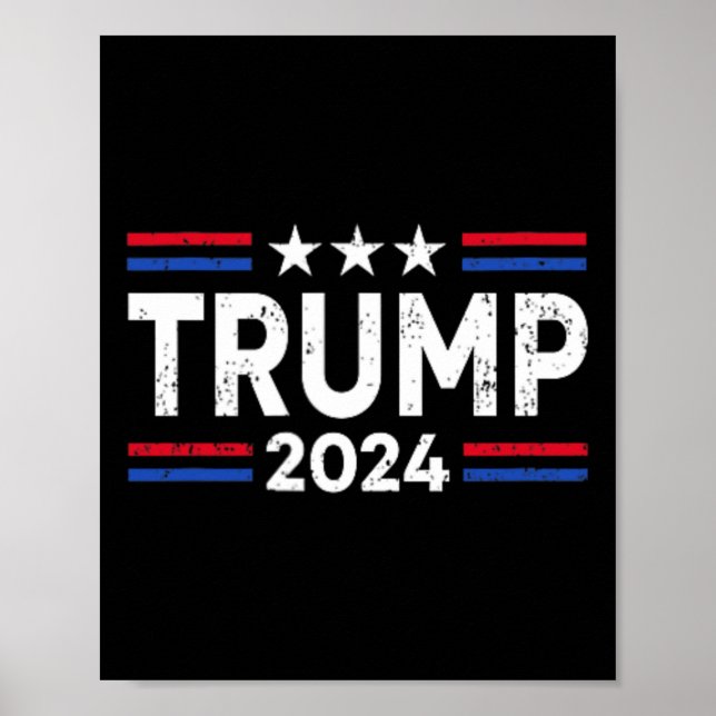 Póster Trump 2024 Recuperar la bandera estadounidense (2  (Frente)