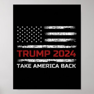 Póster Trump 2024 Recuperar las elecciones patrióticas
