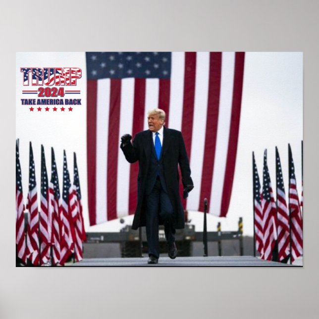 Póster Trump 2024 Recuperemos América (Frente)