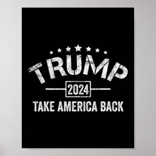 Póster Trump 2024 Recuperemos América Elección 4 De Julio