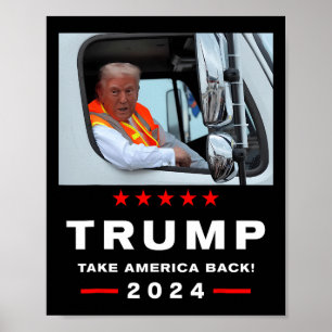 Póster Trump 2024 toma a Estados Unidos a prueba de las v