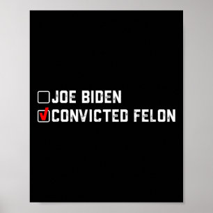 Póster Trump 2024 Vs. Papel de papeleta de votación Joe B