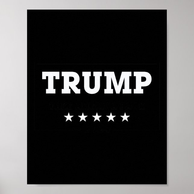 Póster Trump 2024 vuelve a poner rojo a las elecciones en (Frente)