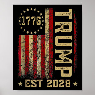 Póster Trump 2028 vota por Donald Trump Estados Unidos