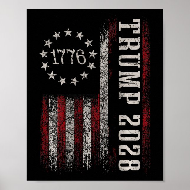 Póster Trump 2028 vota por Donald Trump Estados Unidos (Frente)