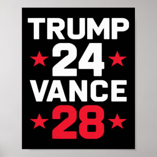 Póster Trump 24 Vance 28 2024 Donald Trump J.d. Vance 202