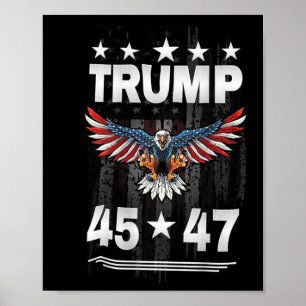 Póster Trump 45 47 (atrás)