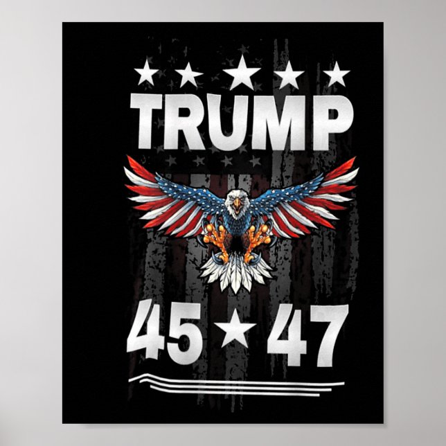 Póster Trump 45 47 (atrás) (Frente)