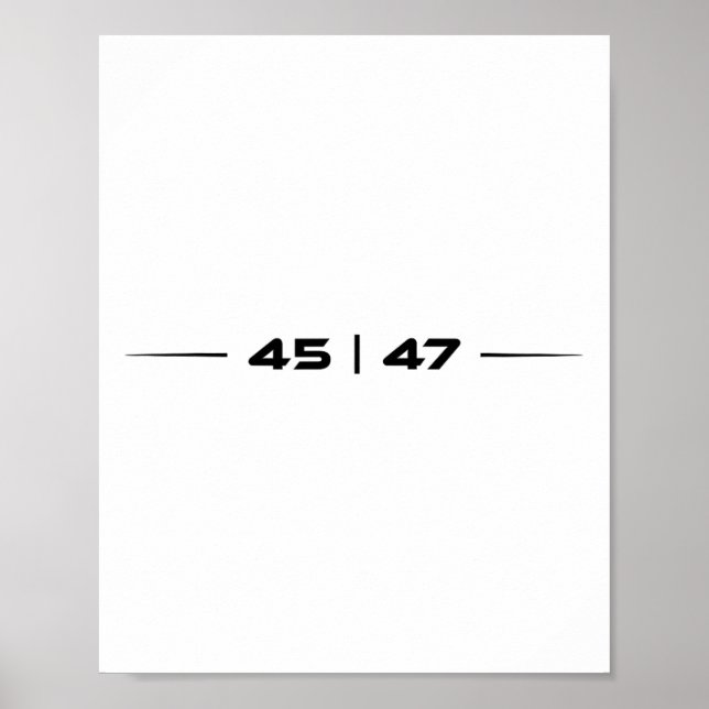 Póster Trump 45 47 Diseño Futurista Retro de Trump (Frente)