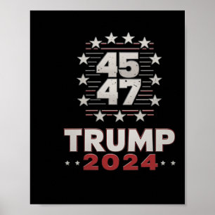Póster Trump 45 47 Fallaste de Nuevo Trump 2025 Bandera d