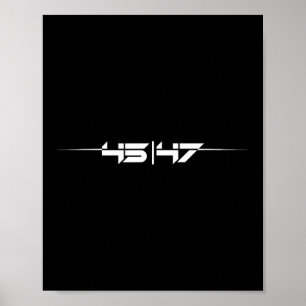 Póster Trump 45 47 Retro futurista
