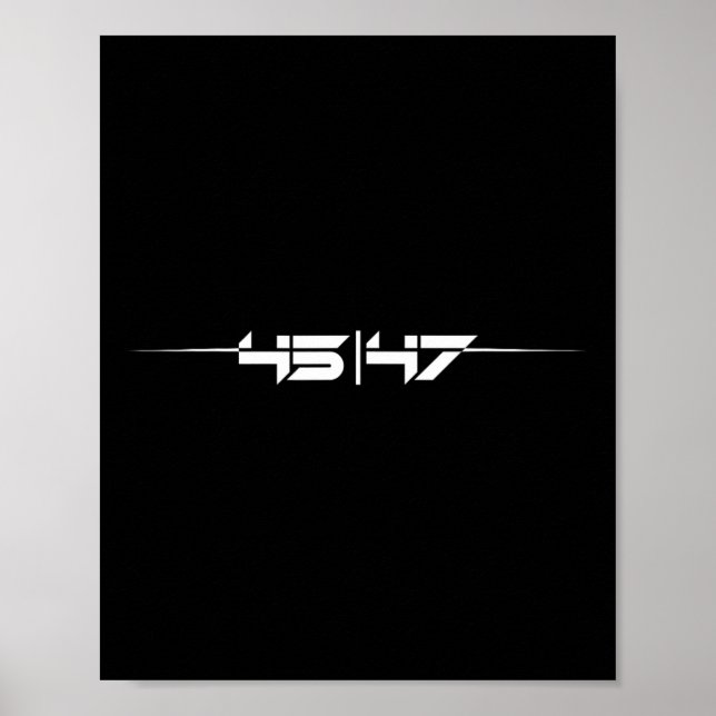 Póster Trump 45 47 Retro futurista (Frente)