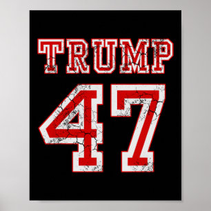 Póster Trump 47 2024 Elección de conservadores republican