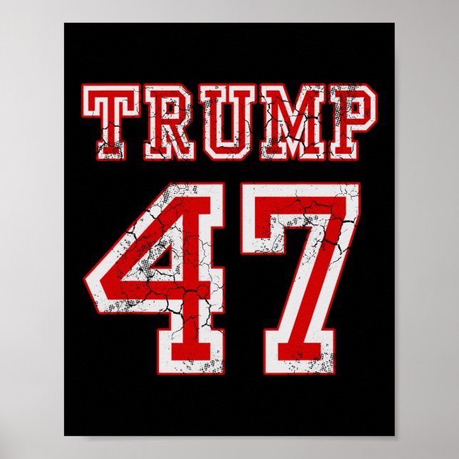 Póster Trump 47 2024 Elección de conservadores republican (Frente)
