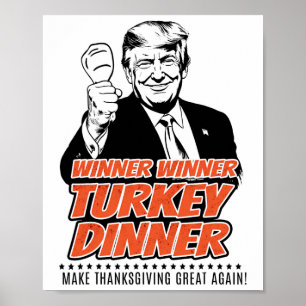 Póster Trump, 47° presidente ganador de Acción de Gracias