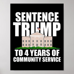 Póster Trump A 4 Años De Servicio Comunitario 7