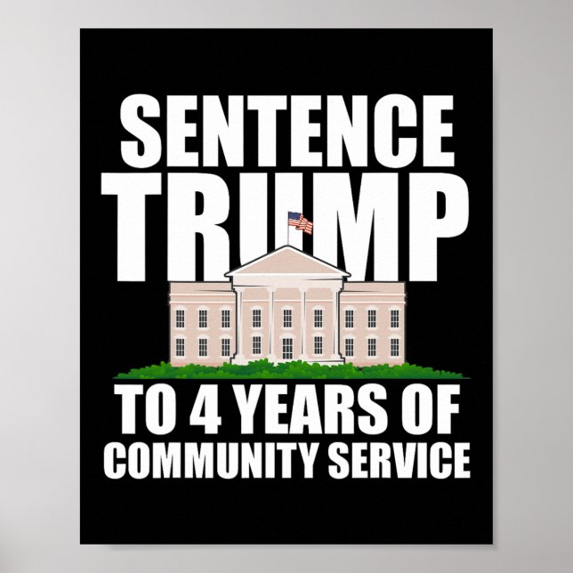 Póster Trump A 4 Años De Servicio Comunitario 7 (Frente)