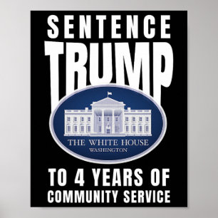 Póster Trump A 4 Años De Servicio Comunitario 9