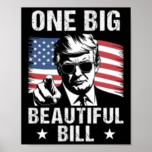 Póster Trump Americano Gran Proyecto de Ley Una Gran y He