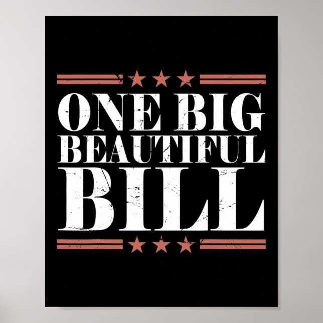 Póster Trump Americano Gran Proyecto de Ley Uno Gran Proy (Frente)