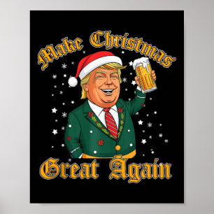 Póster Trump añora feliz Navidad con sus hermanos Trump