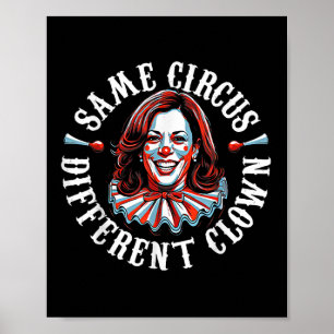Póster Trump Anti Kamala Harris El mismo círculo diferent