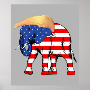 Póster Trump Bad Hair Elephant Value Poster, ZSSG