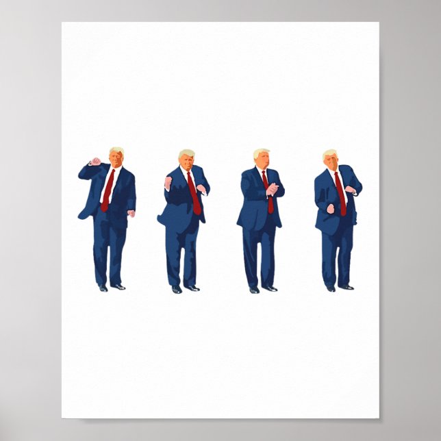 Póster Trump Baila 4 De Julio De 2024 (Frente)