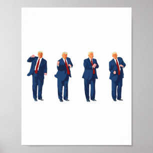 Póster Trump Baila 4 De Julio De 2024