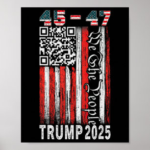 Póster Trump baila troll Qr Divertido presidente Trump
