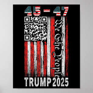 Póster Trump baila troll Qr Divertido presidente Trump