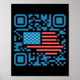 Póster Trump baila troll Qr Divertido presidente Trump