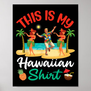 Póster Trump Bailando Con Chicas Esto Es Mi Verano Hawaia